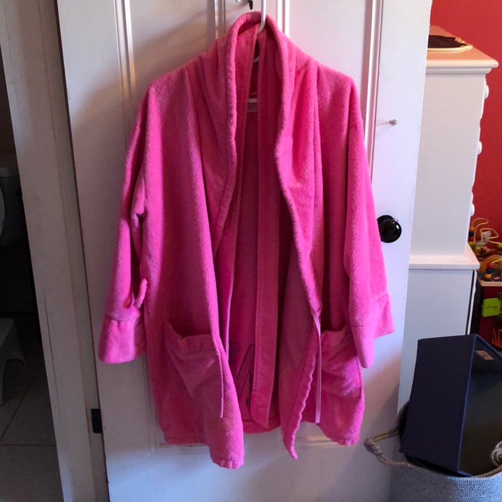 Victoria’s Secret pink plush robe